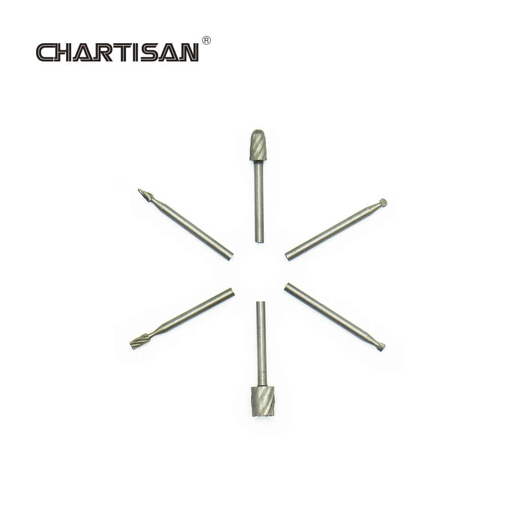 CHARTISAN 1/" деревообрабатывающие заусенцы HSS Концевая фреза абразивные роторные напильники для шлифовальной машины Dremel