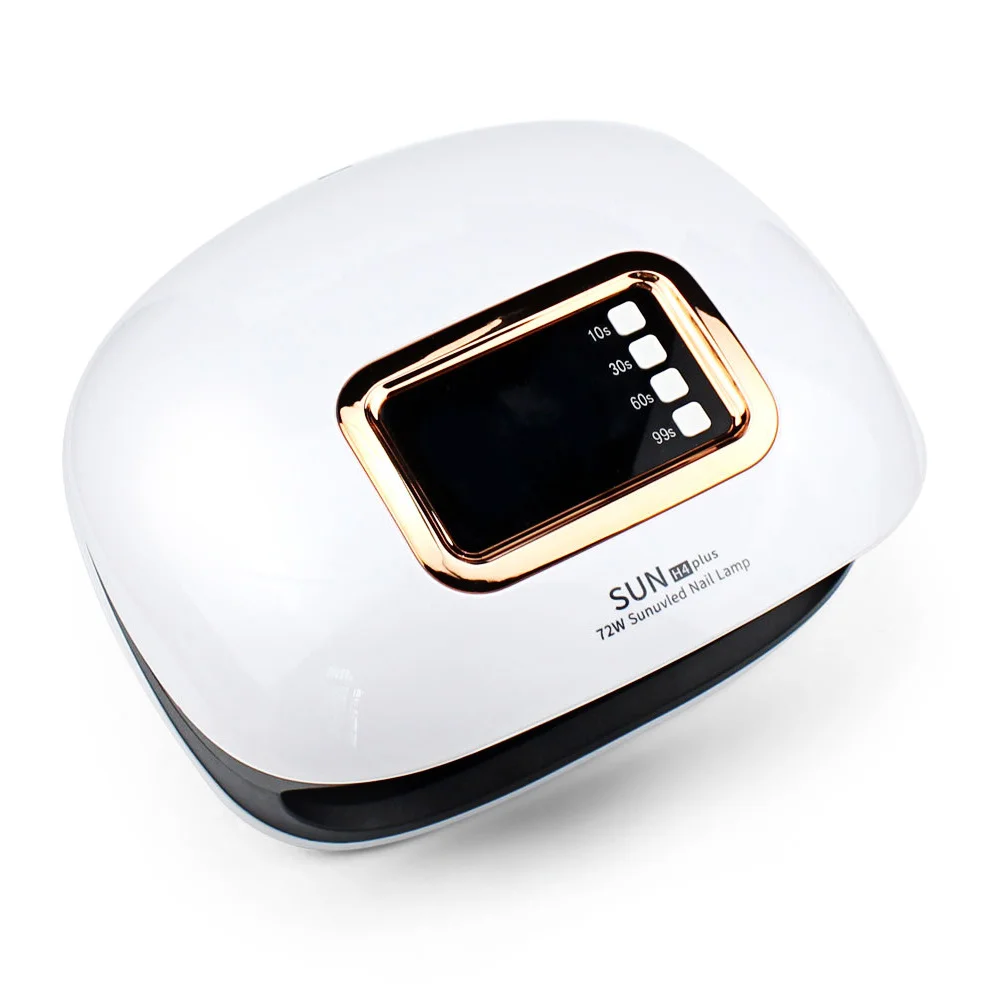 Умный Светодиодный УФ светильник для сушки ногтей 72 Вт лампа маникюра ЖК дисплей