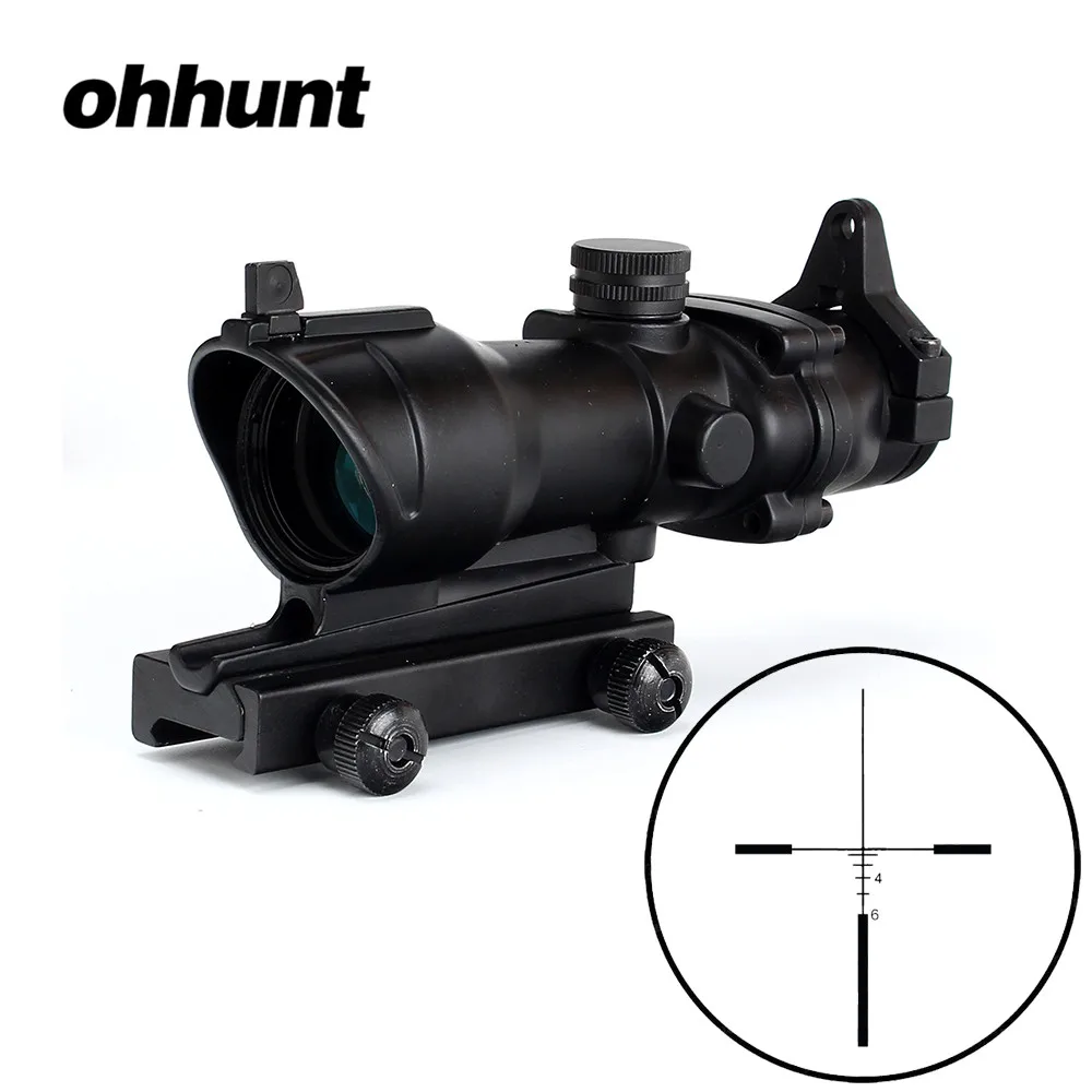 Тактический ohhunt 4x32 прицел из настоящего волокна Оптика BDC стекло травление сетка