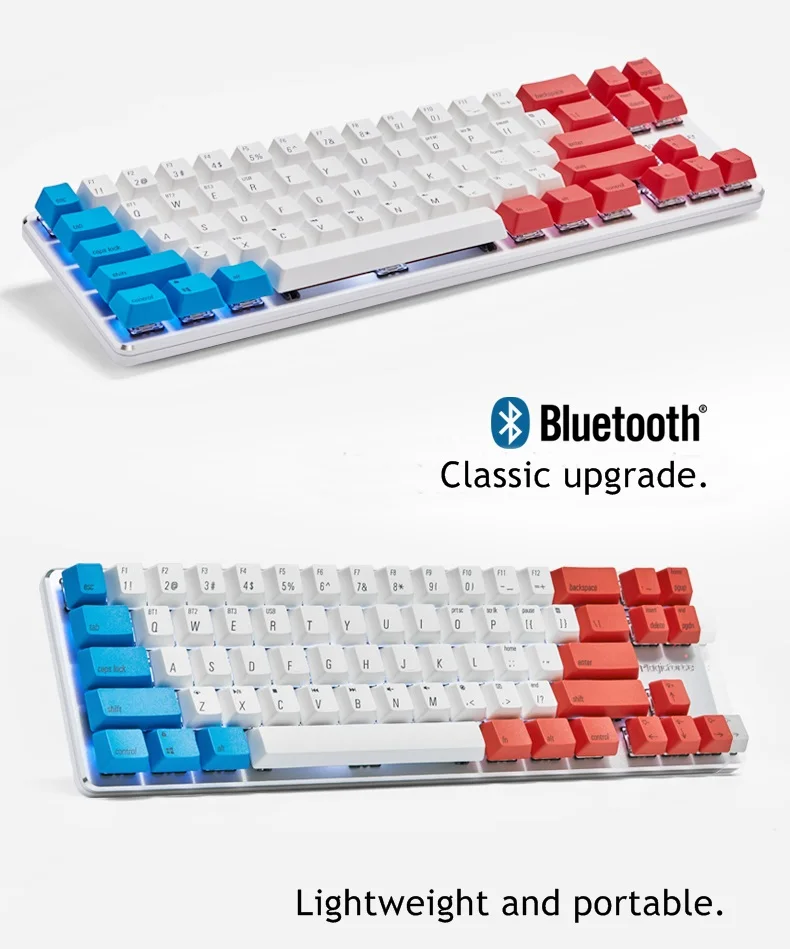 Magicforce Smart 2 Bluetooth 4,0 Беспроводная/USB Проводная Двухрежимная 68 клавишная механическая клавиатура PBT Keycap подключение нескольких устройств
