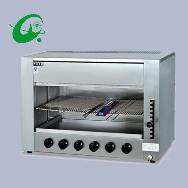 

Commercial Infrared Gas kitchen equipment Salamander with 6 burner gas BBQ grill machine