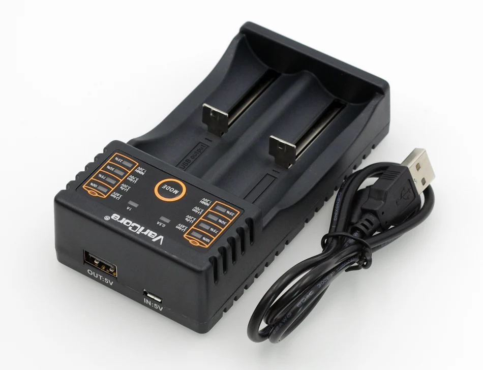 Varicore V20i V10 18650 Зарядное устройство 1 2 В 3 7 85 AA/AAA 18350 26650 10440 14500 16340 25500 литий NiMH Батарея