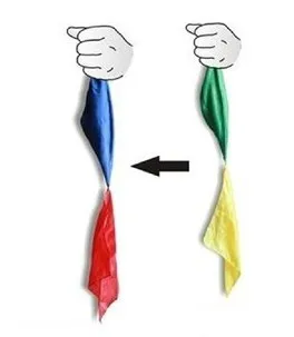 10 шт. носовой платок для изменения цвета (маленький 20 см) Волшебные трюки шелковая