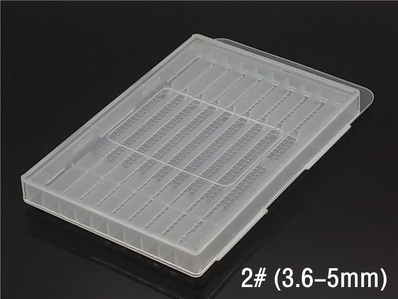 2 (3.6-5mm) 1 шт. пустая коробка для сверления, коробка для хранения инструментов, аксессуары для инструментов, деревообрабатывающее сверло, 5/10 отверстие, прозрачная пластиковая коробка - Цвет: 2 (3.6-5mm)