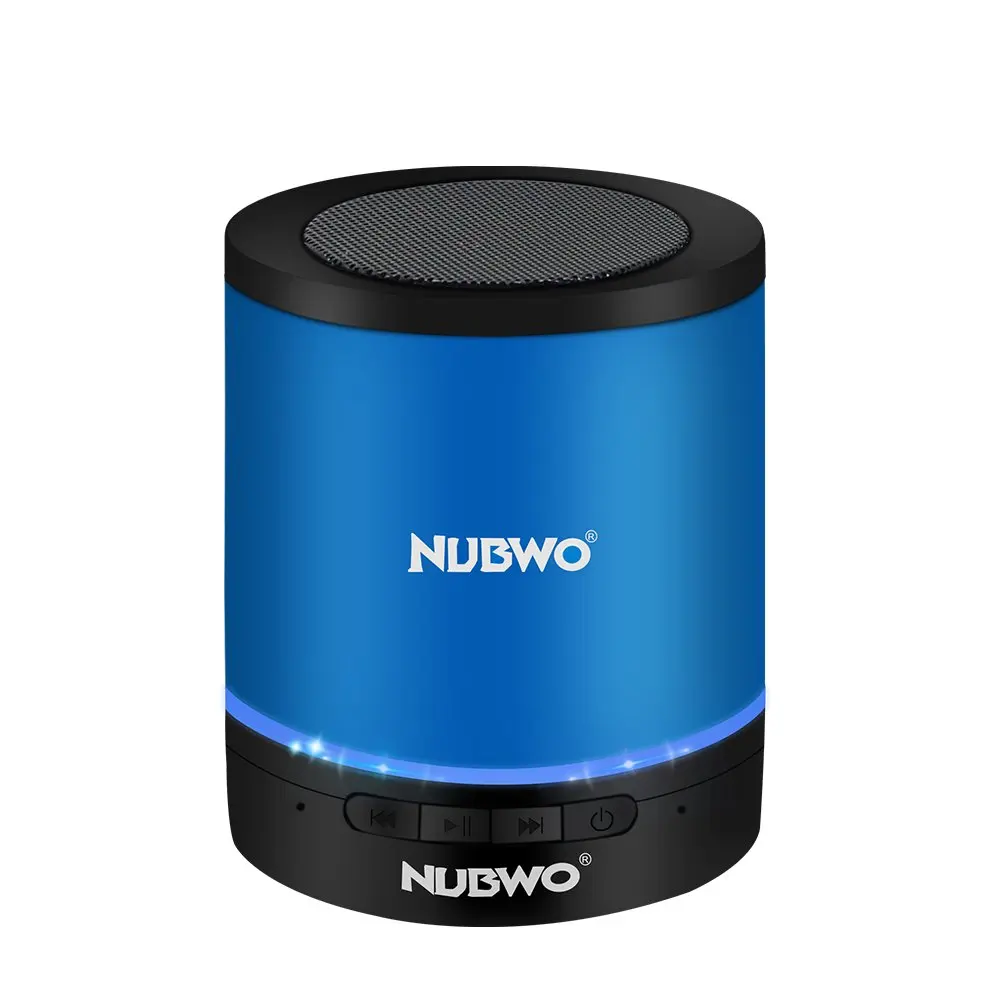 blue NUBWO Bluetooth динамик, беспроводной портативный динамик, открытый мини беспроводной динамик с многофункциональным стерео, встроенный микрофон - Цвет: blue