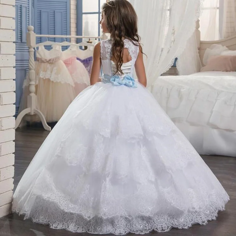 

New Flower Girl Dress Dress Sleeveless O-neck With The First Communion Dress