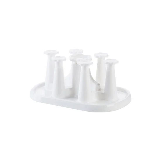 6 Hooks-White LIYIMENG кружка в форме цветка, кофейные чашки, сушилка для хранения, держатель, кухонная вешалка, органайзер, подставка с 6/8 крючками - Цвет: 6 Hooks-White