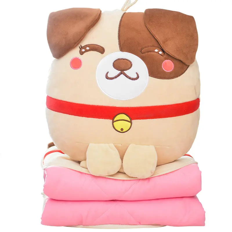 Плюшевая игрушка для собак Shaba inu, Шиба-ину, мягкая подушка для животных, 2 в 1, подушка с фланелевым одеялом, подарок на день рождения, детская игрушка - Цвет: dog1