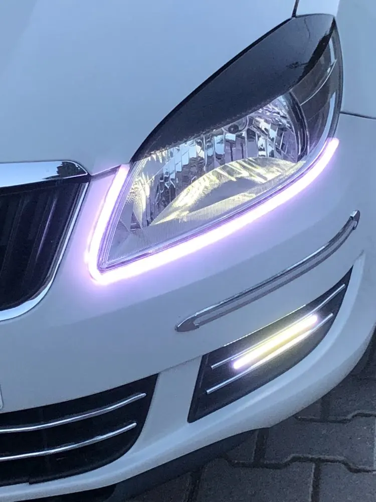 Для Mercedes Benz W211 W203 W204 W210 W205 W212 W220 W221 W163 W164 C180 C200 AMG C, SLK, GLK, LED DRL Дневной свет светодиодный фар ПОЛОСА