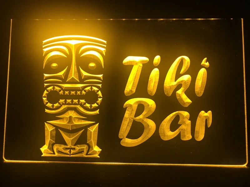 I298 Новинка! Лучшая барная маска Tiki светодиодная неоновая вывеска для паба