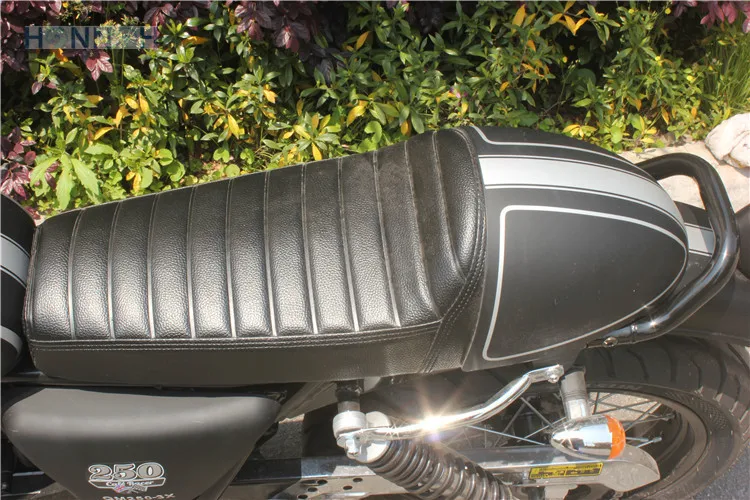 Обтекатель Cafe racer с черным чехлом на сиденье ретро мотоциклетная фара головного