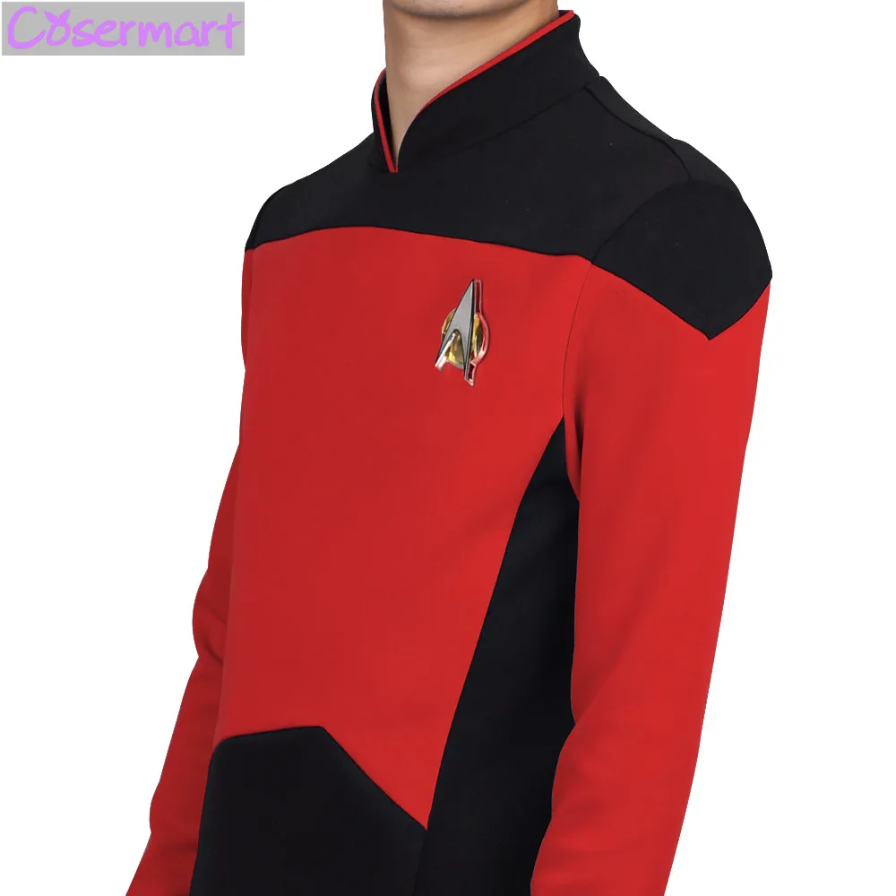 Звезда TNG нового поколения Trek красный желтый синий рубашка униформа косплей костюм для мужчин пальто Хэллоуин Вечерние