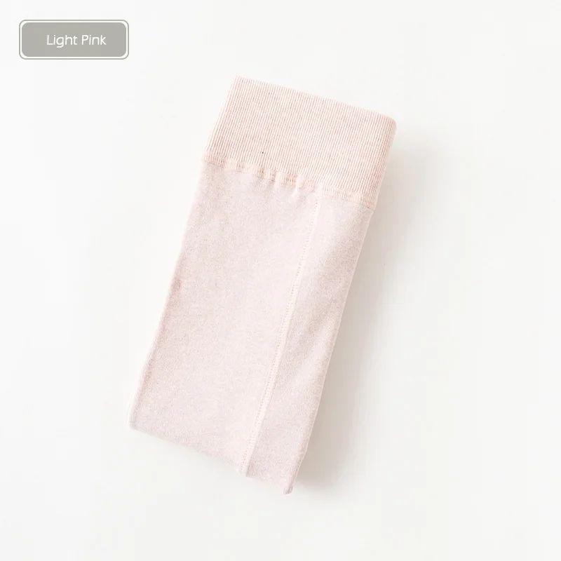 light pink Caramella осень зима Модные женские колготки плюс кашемир Высокое качество трикотажные махровые колготки эластичные тонкие теплые плотные колготки - Цвет: light pink