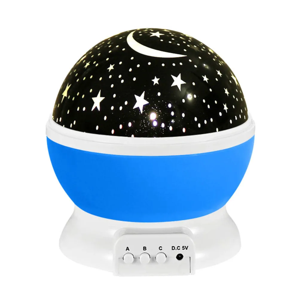 5V светодиодный Ночной Светильник проектор Луна лампы Батарея USB подарки для детей Дети Спальня лампа проектора проектор звездного неба - Испускаемый цвет: drak blue-2
