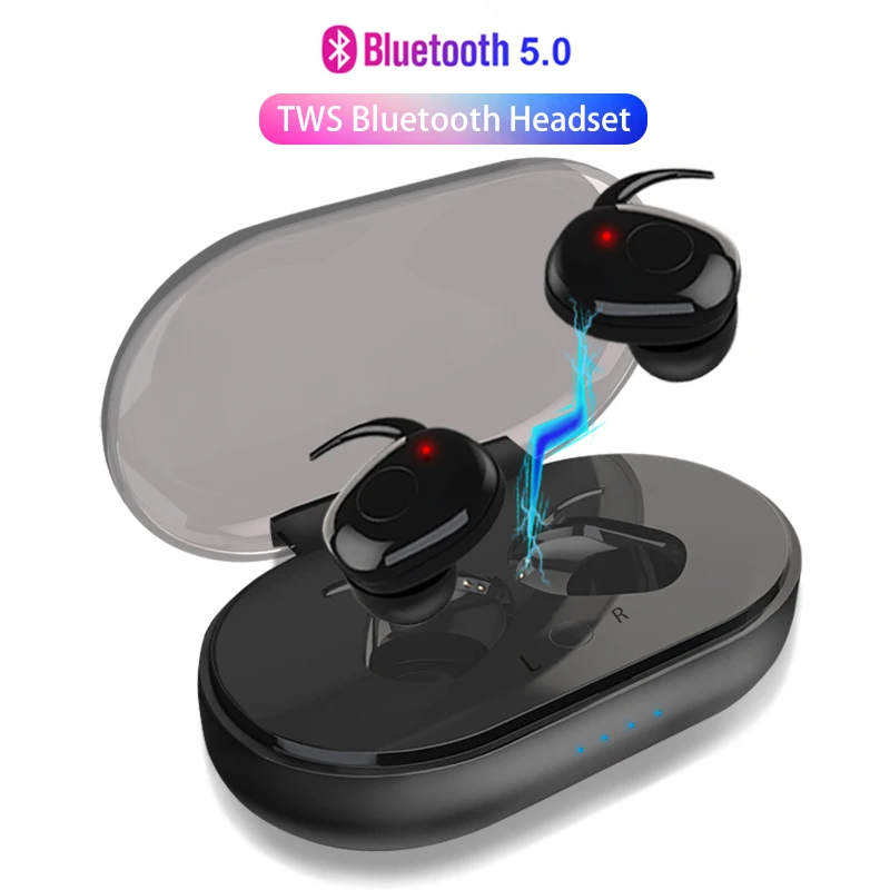 TWS IPX5 водонепроницаемые спортивные беспроводные наушники Bluetooth V5.0 стерео звук наушники с двойным микрофоном 300 мАч для Xiaomi huawei