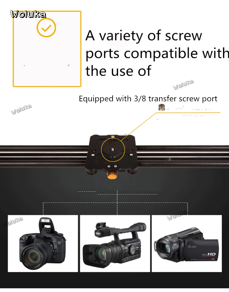 Направляющий рельс для SLR платформа 5D3 5D2 фотографического fly для катания на роликовых коньках трек бесшумный фотослайд демпфирования рельсов увеличить CD50 T13