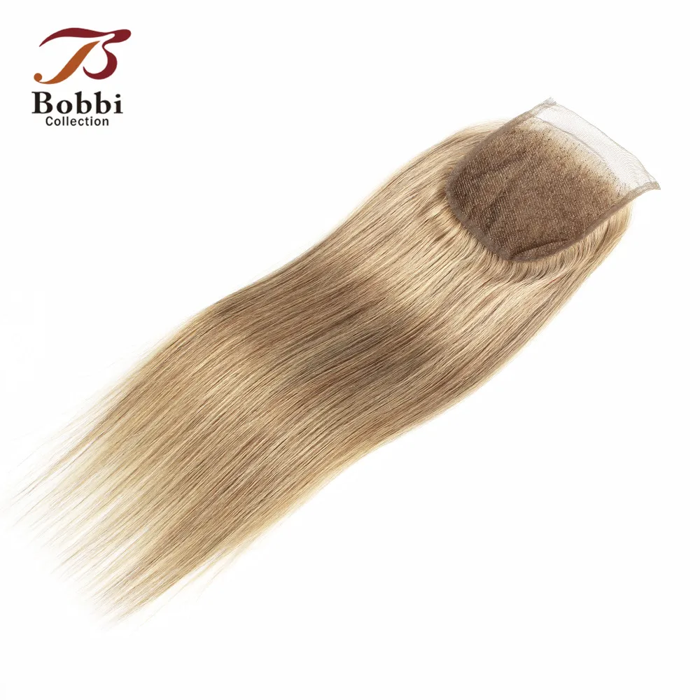 Bobbi коллекция цвет #8 #27 #30 светло-коричневый пепельный блонд 4x4 кружева закрытие