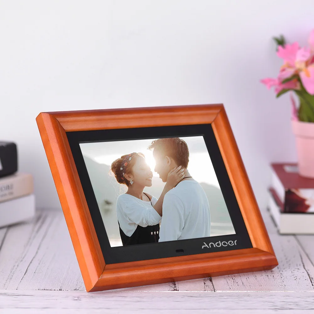 Andoer 8 дюймов Большой экран светодиодный цифровой фоторамки альбом 1280*800 HD поддерживает дистанционное управление музыкой/видео/календарем