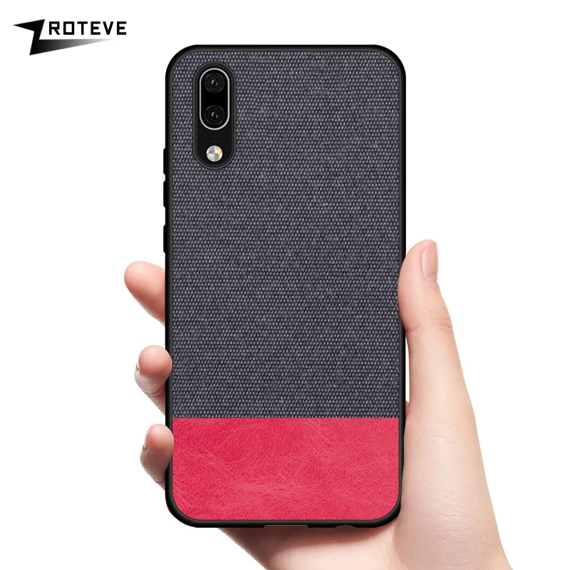 Чехол для Huawei P20 Lite ZROTEVE Мягкий ТПУ Край холст задняя крышка Ткань чехол Pro