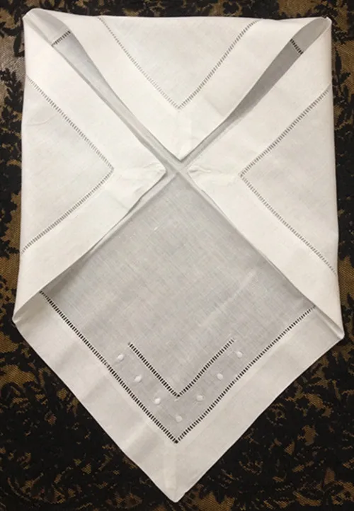 Набор из 12 белых льняных обеденные салфетки салфеток размером 18 х18 дюймов с