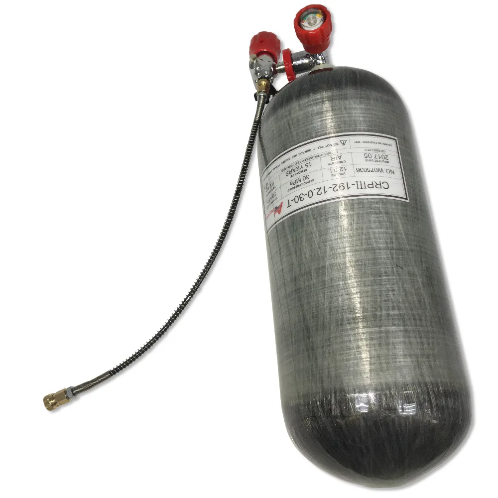 Цилиндр из углеродного волокна AC312101 4500Psi 12L/резервуар для подводного плавания с