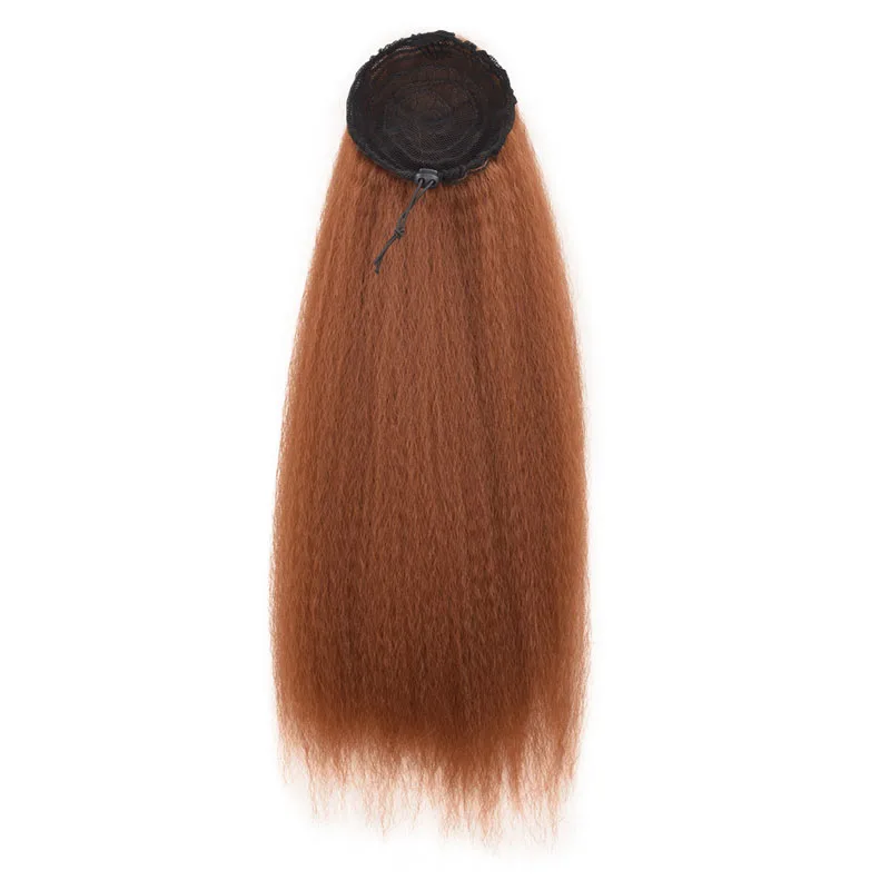 Jeedou прямые волосы Yaki конский хвост шнурок Updos хвосты 55 см 100 г Черный Коричневый синтетические волосы для наращивания пушистые Haipieces