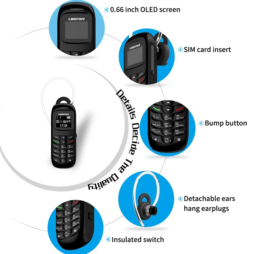 Mosmink L8star Bm70 мини мобильный телефон беспроводные Bluetooth наушники Ceellphone стерео GSM