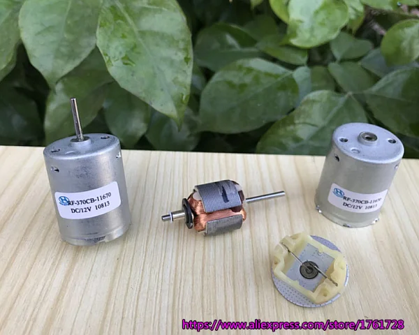 12V микро двигатель постоянного тока RF-370CB-11670 12V 3000 об/мин медленной скорости низкий шум мотора