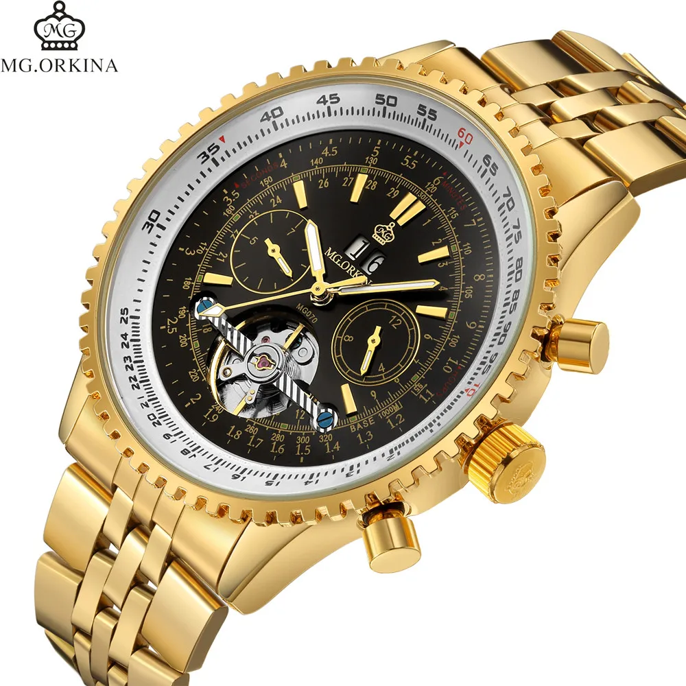 Часы ORKINA мужские автоматические механические из нержавеющей стали|watches pocket