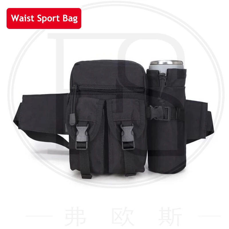 Tactical Men Sport Waist Bag Fanny Pack Travel Running Waist Bag With Detachable Water Bottle Bag Hiking Cycling Belt Bag