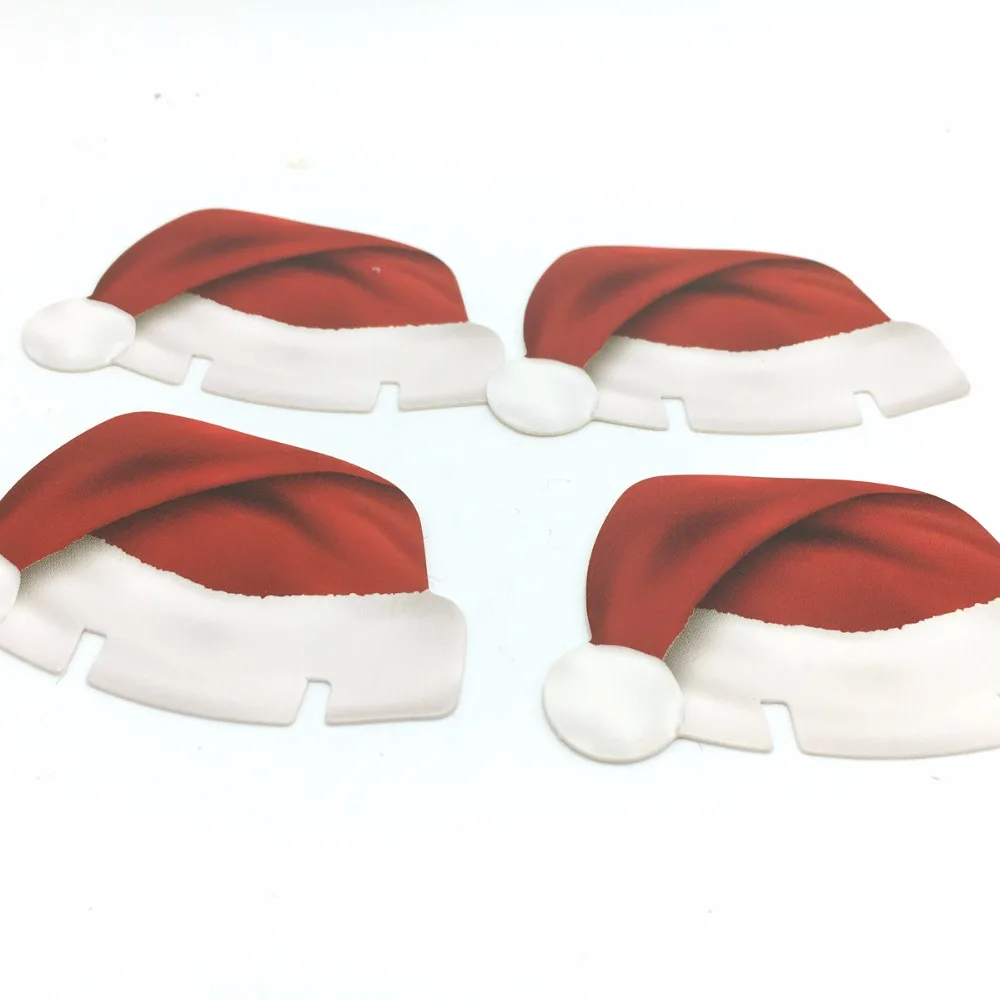 10 шт./лот рождественские украшения шапки шампанское стеклянное украшение картон