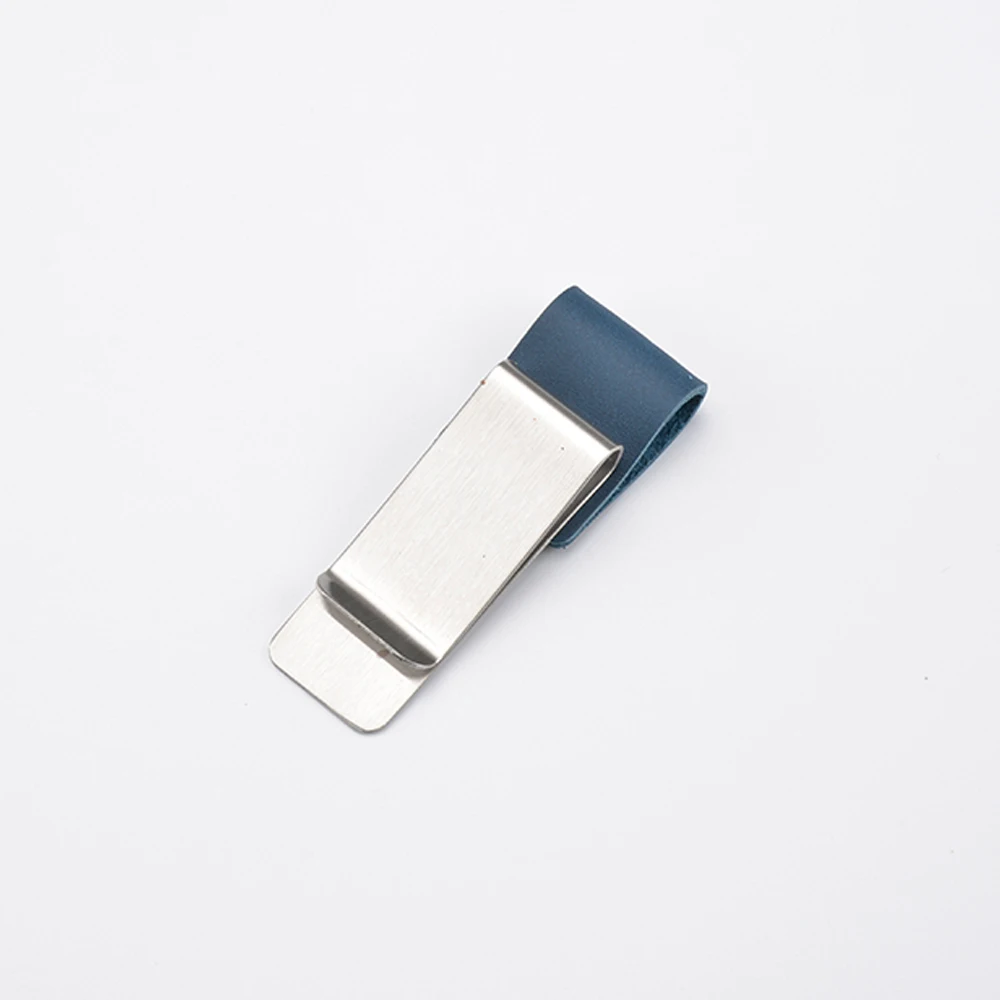 Steel Blue Натуральная кожа металлическая ручка держатель латунь нержавеющая сталь Зажим для журнал путешествий; Записная книжка планировщик аксессуар стационарные товары - Цвет: Steel Blue