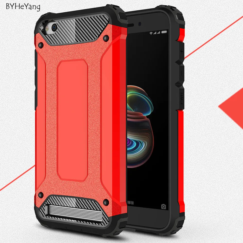 BYHeYang For Xiaomi Redmi 5A Case Cover 5.0inch Hybrid Tough Shockproof Armor Hard Phone Cases 5a Fundas |