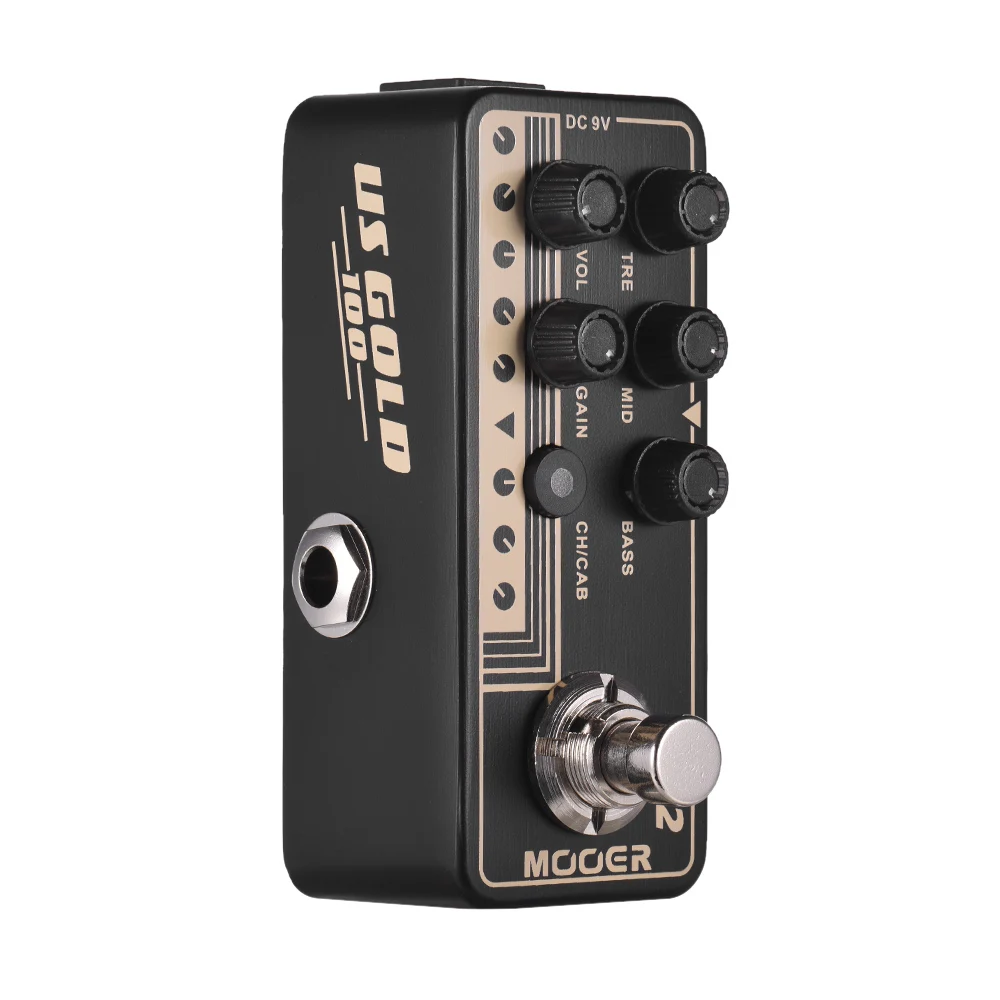 Mooer MICRO PREAMP серия 012 US золото 100 британский стиль цифровой предусилитель гитарная педаль двойной Каналы 3-полосный