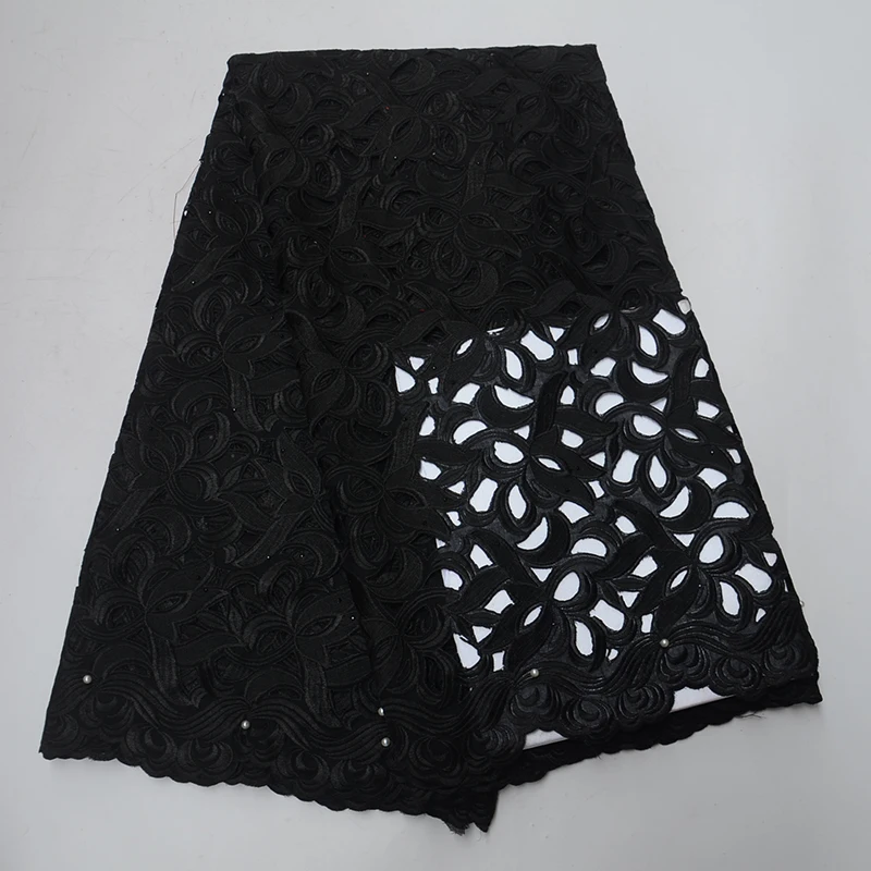 

SY9487-7 африканская вышитая Сетка кружевная ткань полые швейцарский гипюр французский Тюль двойной органза шнур нигерийские кружевные ткани ...