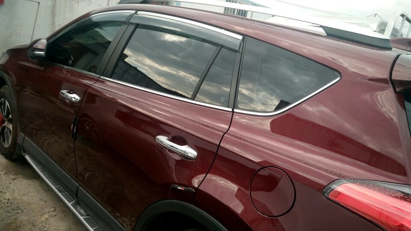 Для TOYOTA Previa RAV 4 черный Пластик оконный козырек Vent Оттенки Защита от солнца дождь дефлектор гвардии авто аксессуары 4 шт./компл