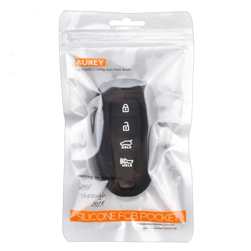 

AX Silicone Remote Key Case Fob Shell Cover For Hyundai Elantra GT I30 IG Azera 2018 Skin Holder 4 Button