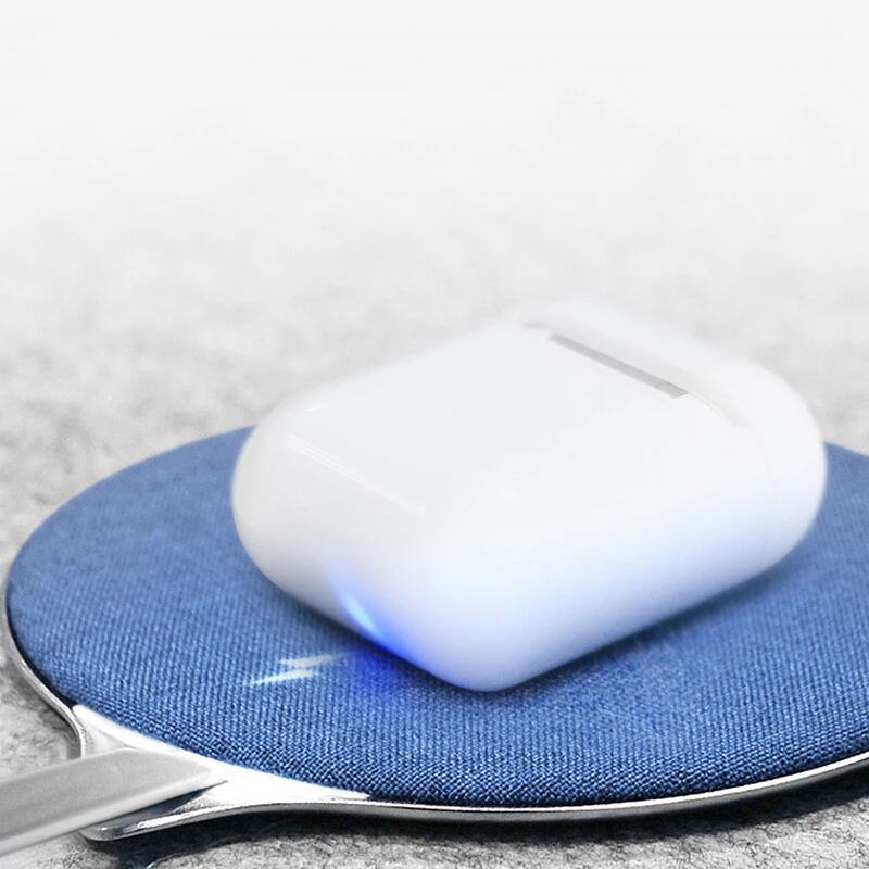 Suntaiho Qi Беспроводное зарядное устройство коробка для Apple airpods Bluetooth гарнитура Зарядка для Apple airpods беспроводной зарядное устройство коробка мини Чехол