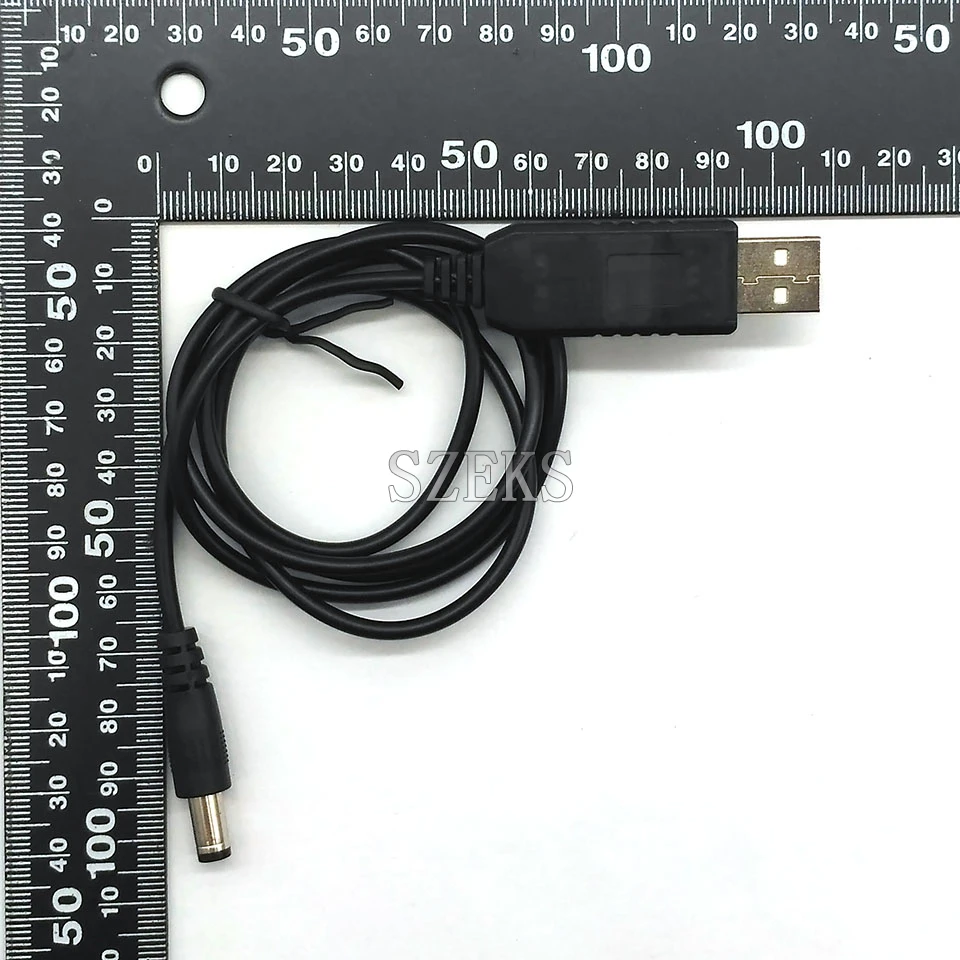 USB повышающий мощность линии DC 5 В к DC 9 В/12 В Повышающий Модуль USB конвертер Кабель-адаптер 2,1x5,5 мм разъем