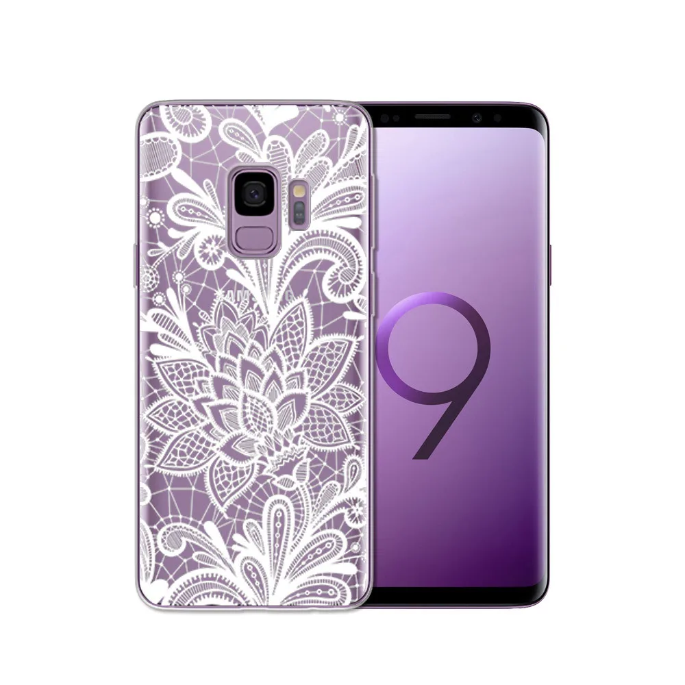 02 Чехол из ТПУ с рисунком для samsung Galaxy S9 S9 Plus, силиконовый чехол для телефона samsung S7 Edge, S8, S8 Plus, S10, прозрачный чехол - Цвет: 02