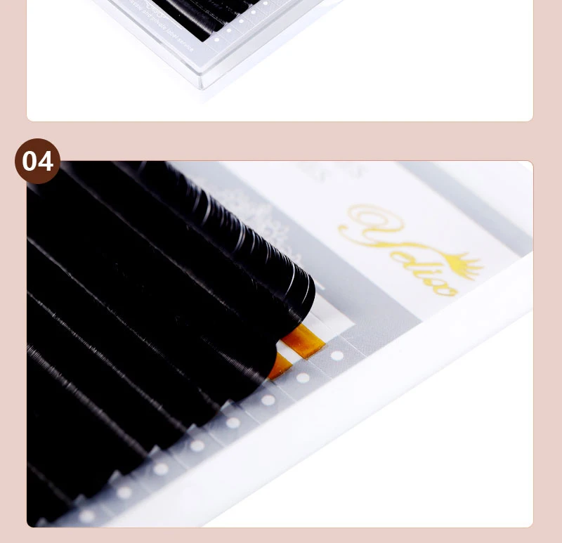 Yelix Individual False Flat Eyelashes Matte Eyelash Extension Split tip Flat Lashes Highly Soft and Light Black Ellipse 0.20