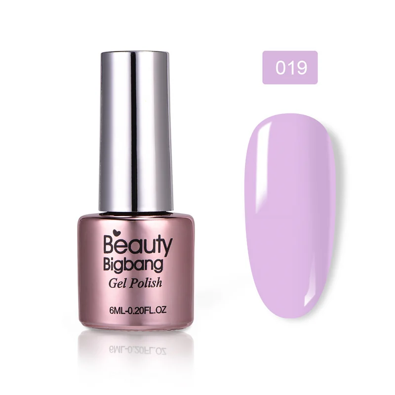 19 6 мл, 36 цветов, замачиваемый Гель-лак для ногтей, УФ-гель BeautyBigBang, верхнее покрытие, Мате, красно-белый цвет, лаки для маникюра, не протираются - Color: 19