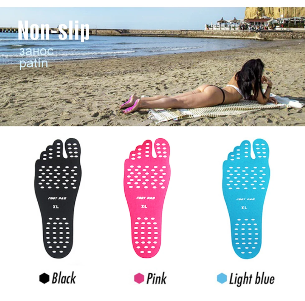 Клейкие стельки для обуви липкие прокладки ног пляжный Носок водонепроницаемая