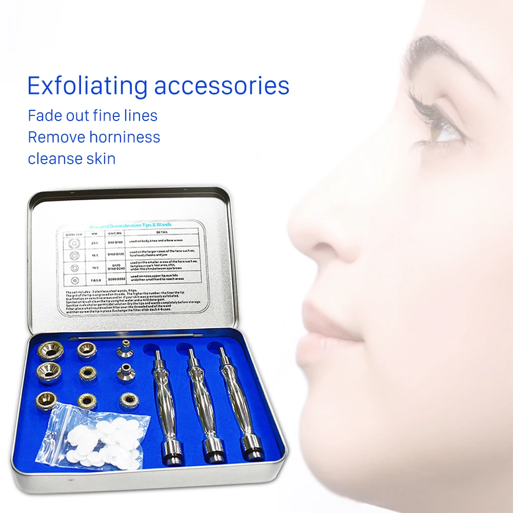 9 наконечников + 3 палочки Алмазная дермабразия аксессуары наконечники алмазные