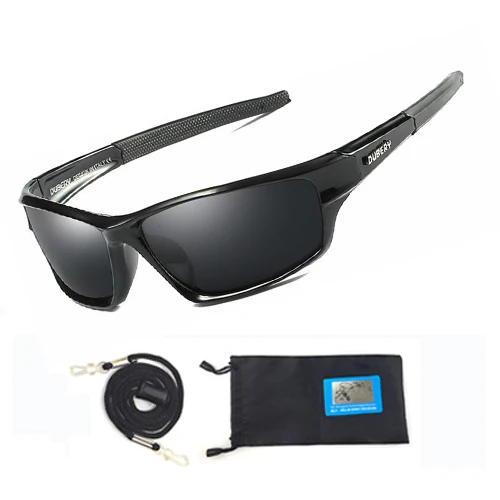 black with bag Рыбалка очки поляризованные очки с защитой от УФ-Для мужчин Для женщин Спорт на открытом воздухе нахлыстом солнцезащитные очки для женщин защита кемпинг альпинистские очки для вождения - Цвет: black with bag
