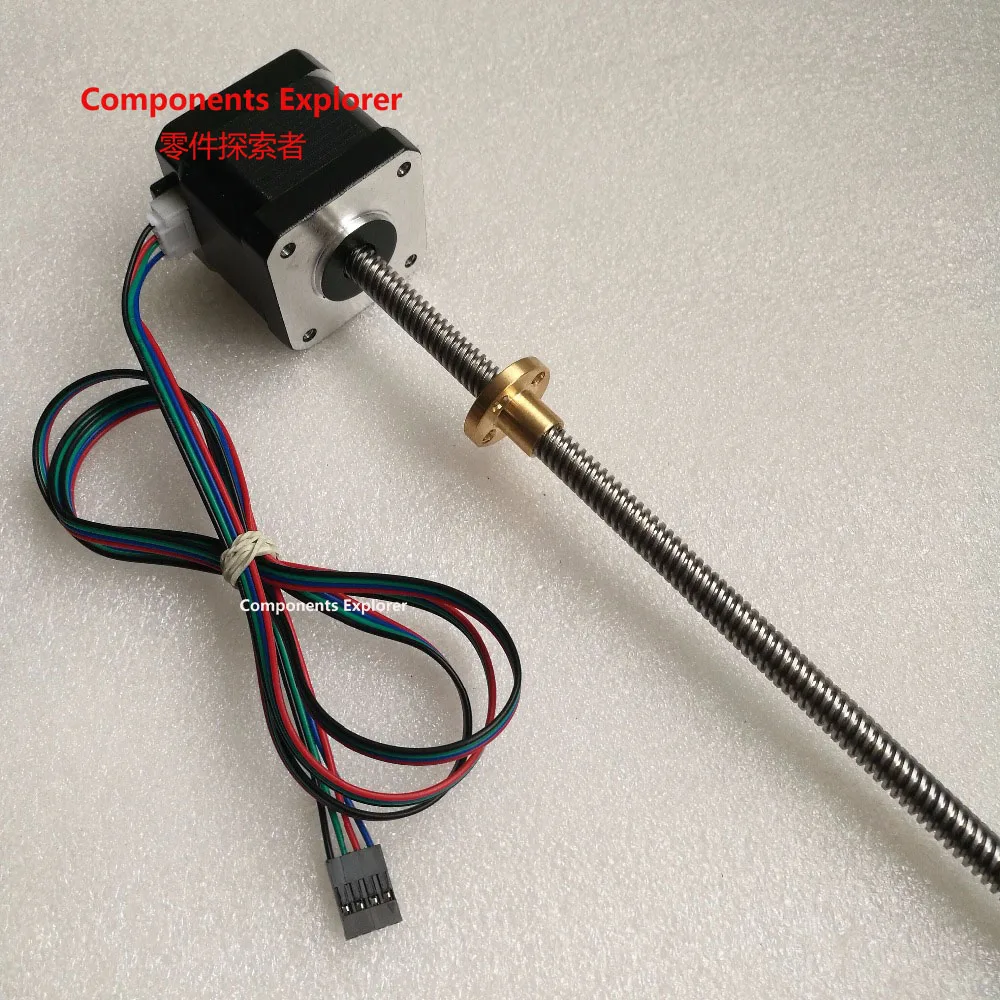 Линейный шаговый двигатель Nema 17 длина 300 мм 17HS1538 300M|42 stepper motor|stepper motorlinear motor |