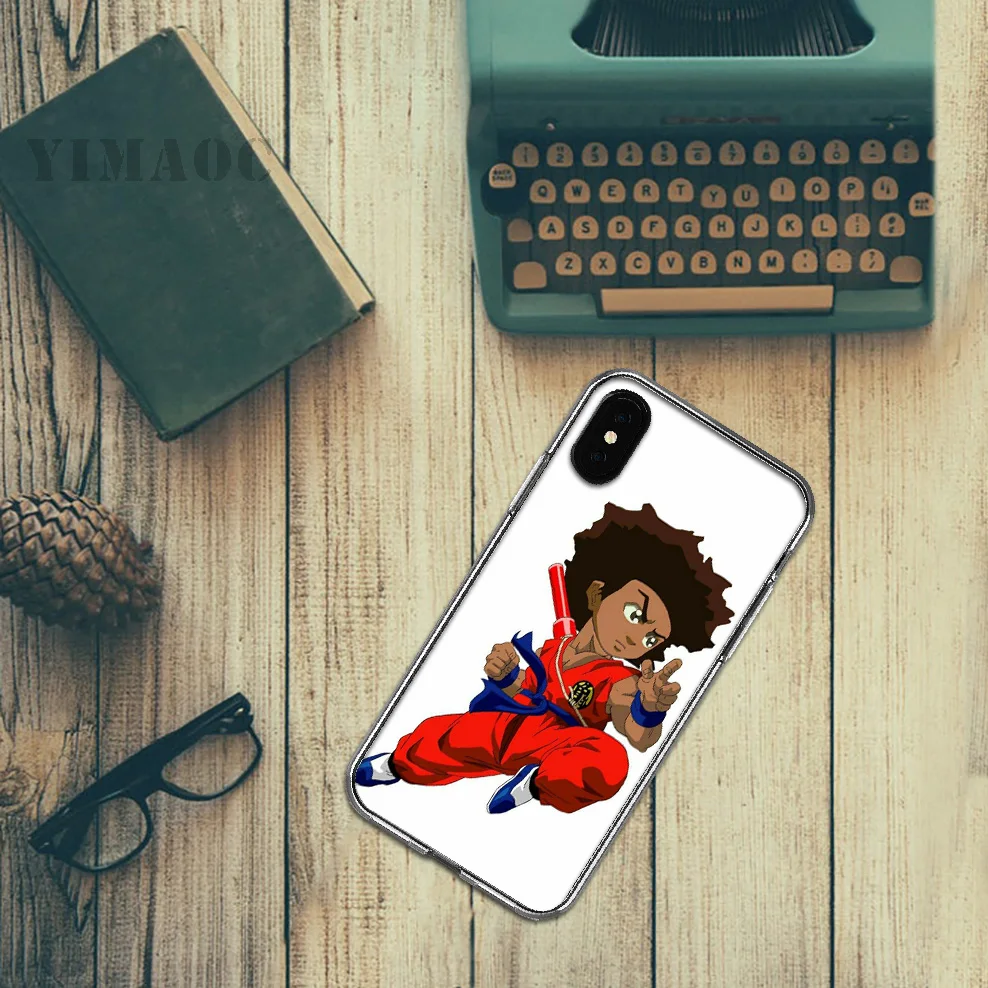 YIMAOC Huey Freeman Boondocks Soft Silicone Case for Apple Iphone 11 Pro Xr Xs Max X 10 8 Plus 7 6S 6 SE 5S 5 7Plus 8Plus |