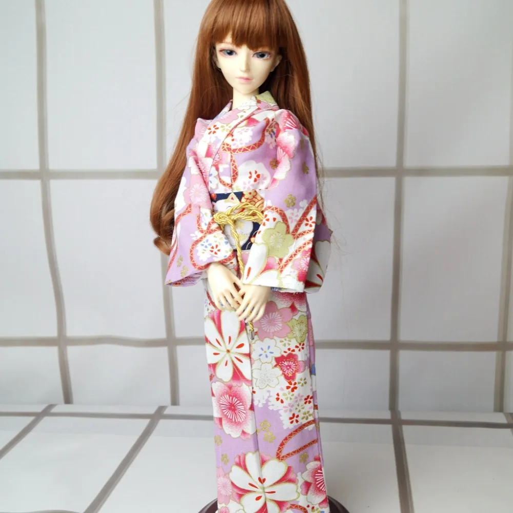 OOAK японский стиль фиолетовое кимоно платье для 1/4 17 &quot44 см 1/3 1/6 Высокая Женская BJD