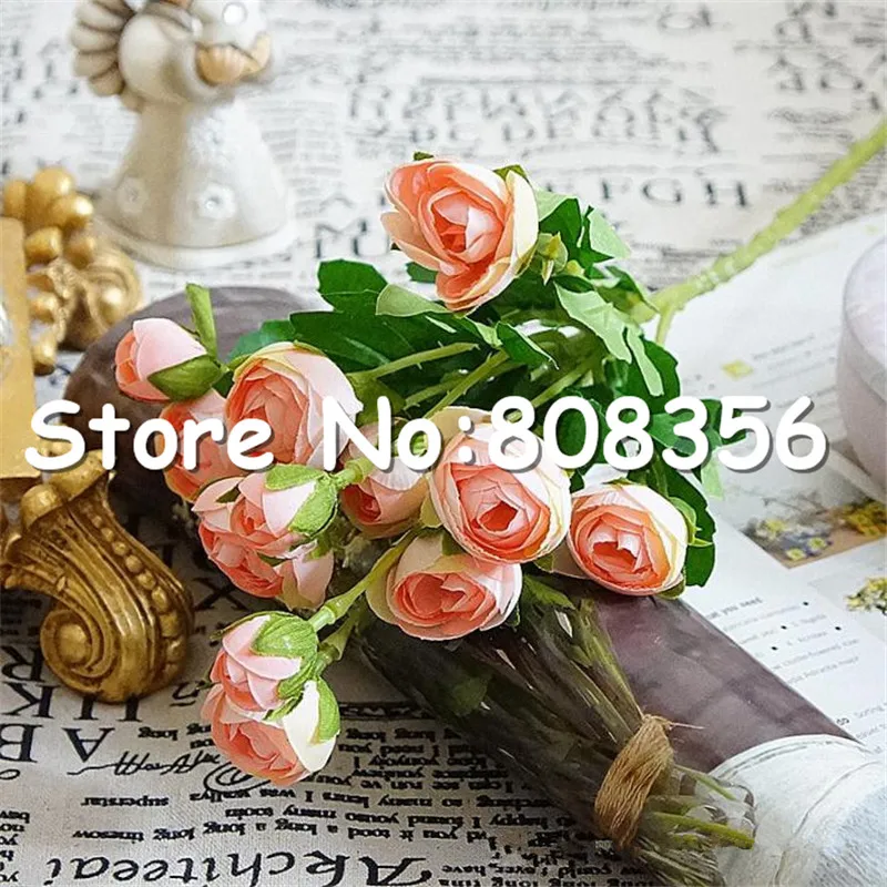 Искусственная Камелия (12 голов/шт) Имитация чайной розы для DIY свадебный букет