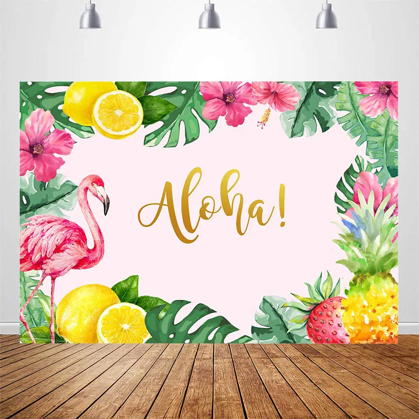 Aloha вечерние фоны для фотосъемки с ананасом фламинго тропические детского дня